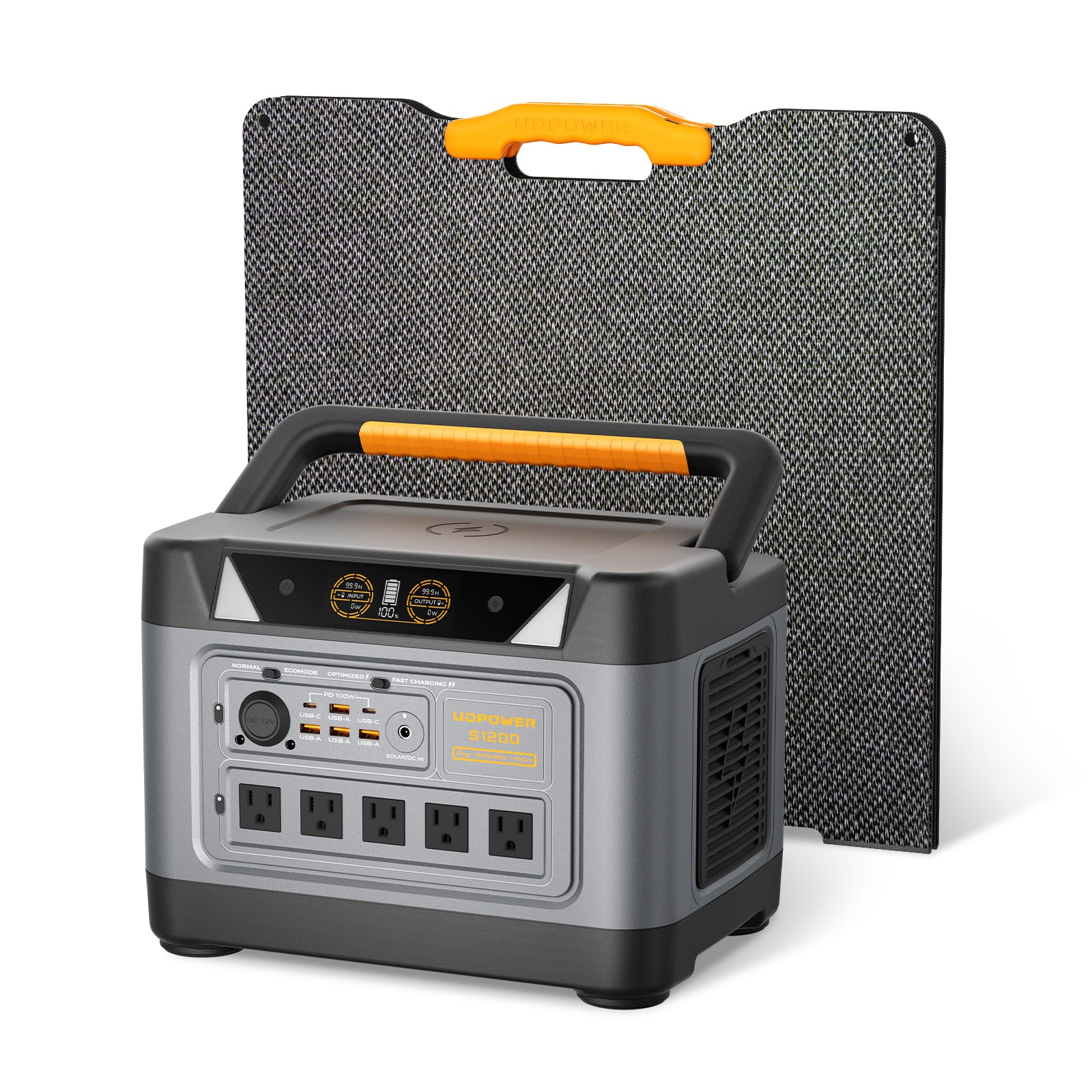 portable solar generator 1000w with 120W solar panel