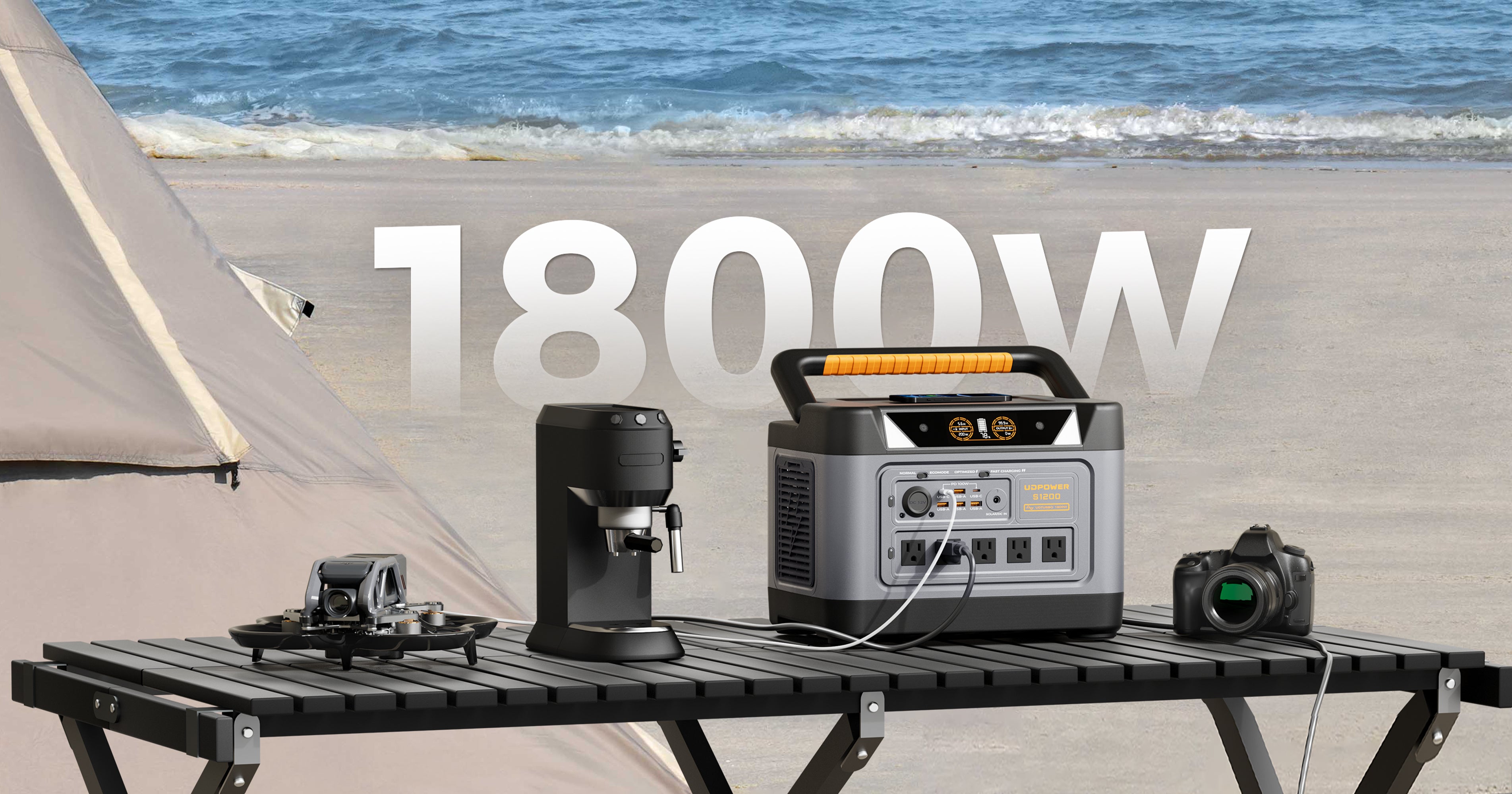 portable power station 1000w with 1800 Surge AC Output