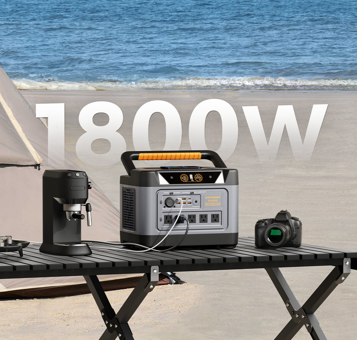 portable power station 1000w with 1800 Surge AC Output