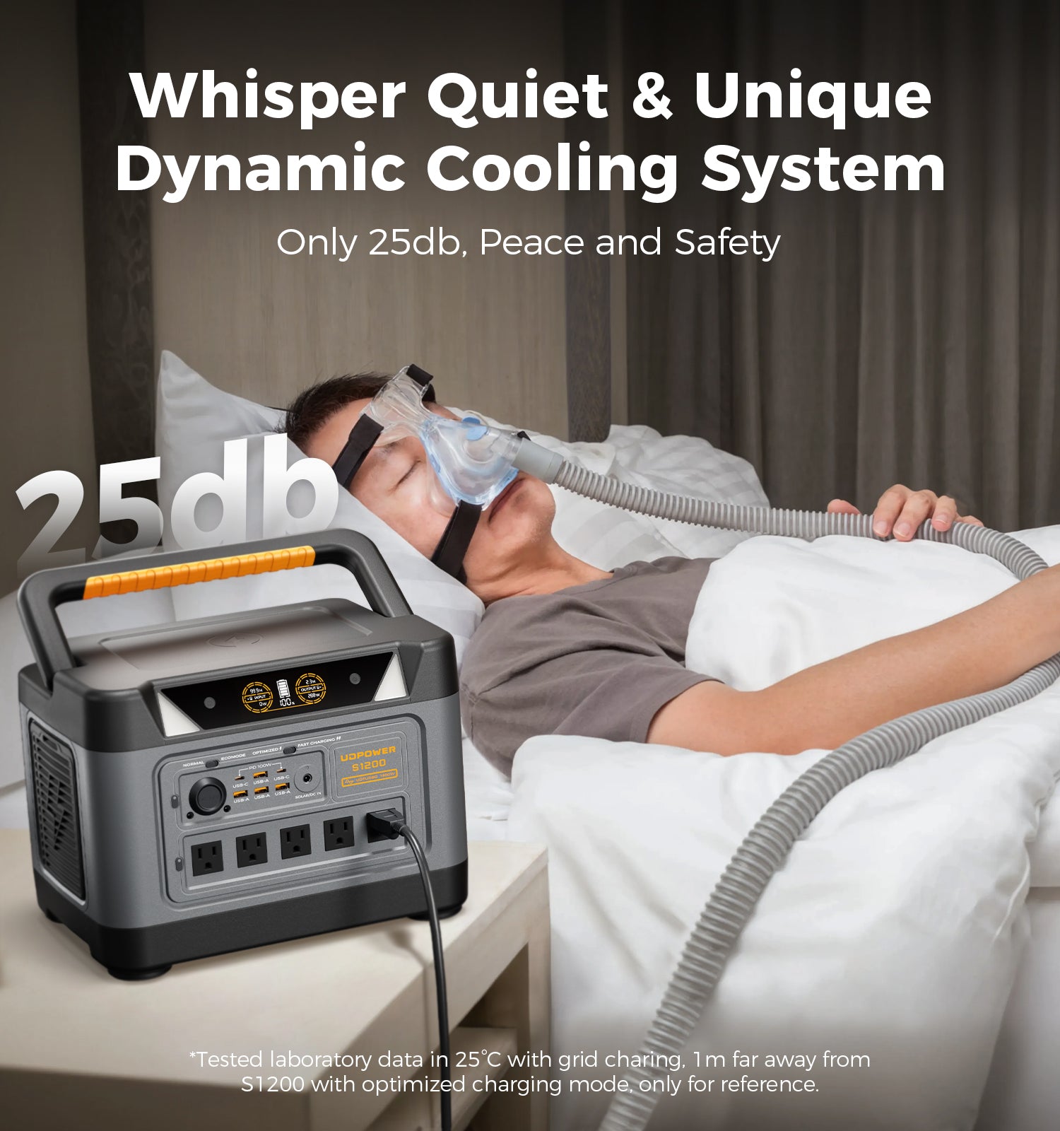 quiet portable power station 1000W only 25db