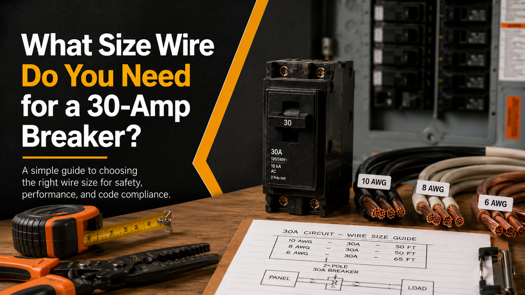 30 Amp Breaker Wire Size Guide