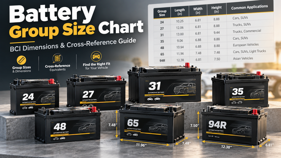Automotive Battery Group Size Chart