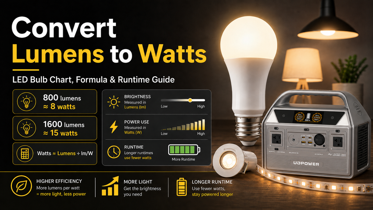 Convert Lumens to Watts