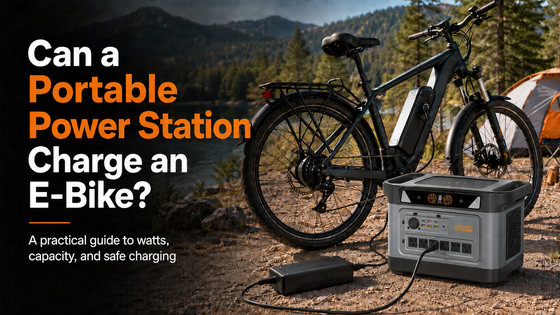 Portable Power Station Charge an E-Bike