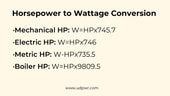 Horsepower to Wattage Conversion