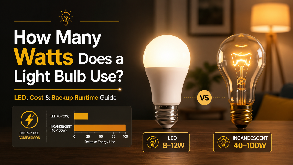 How Many Watts Does a Light Bulb Use