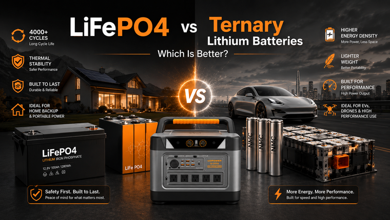 LiFePO4 vs. Ternary Lithium Batteries