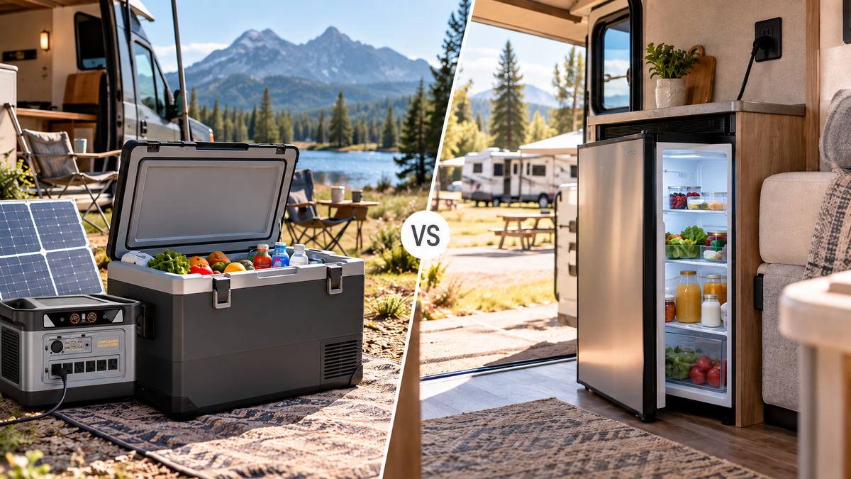 Outdoor 12V Cooler vs RV Refrigerator