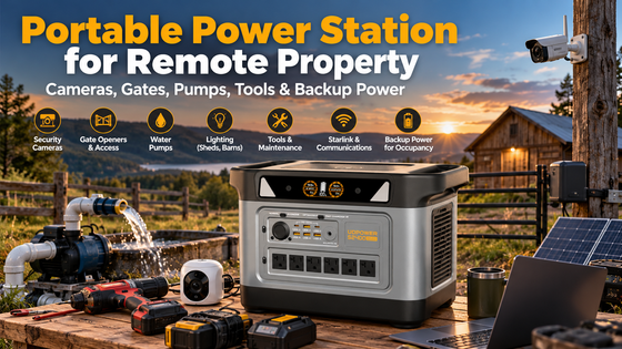Portable Power Station for Remote Property