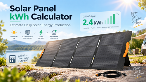 Portable Solar Panel Energy Calculator