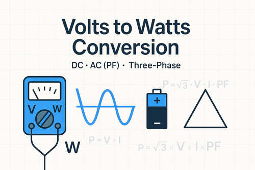 Volts to Watts Conversion