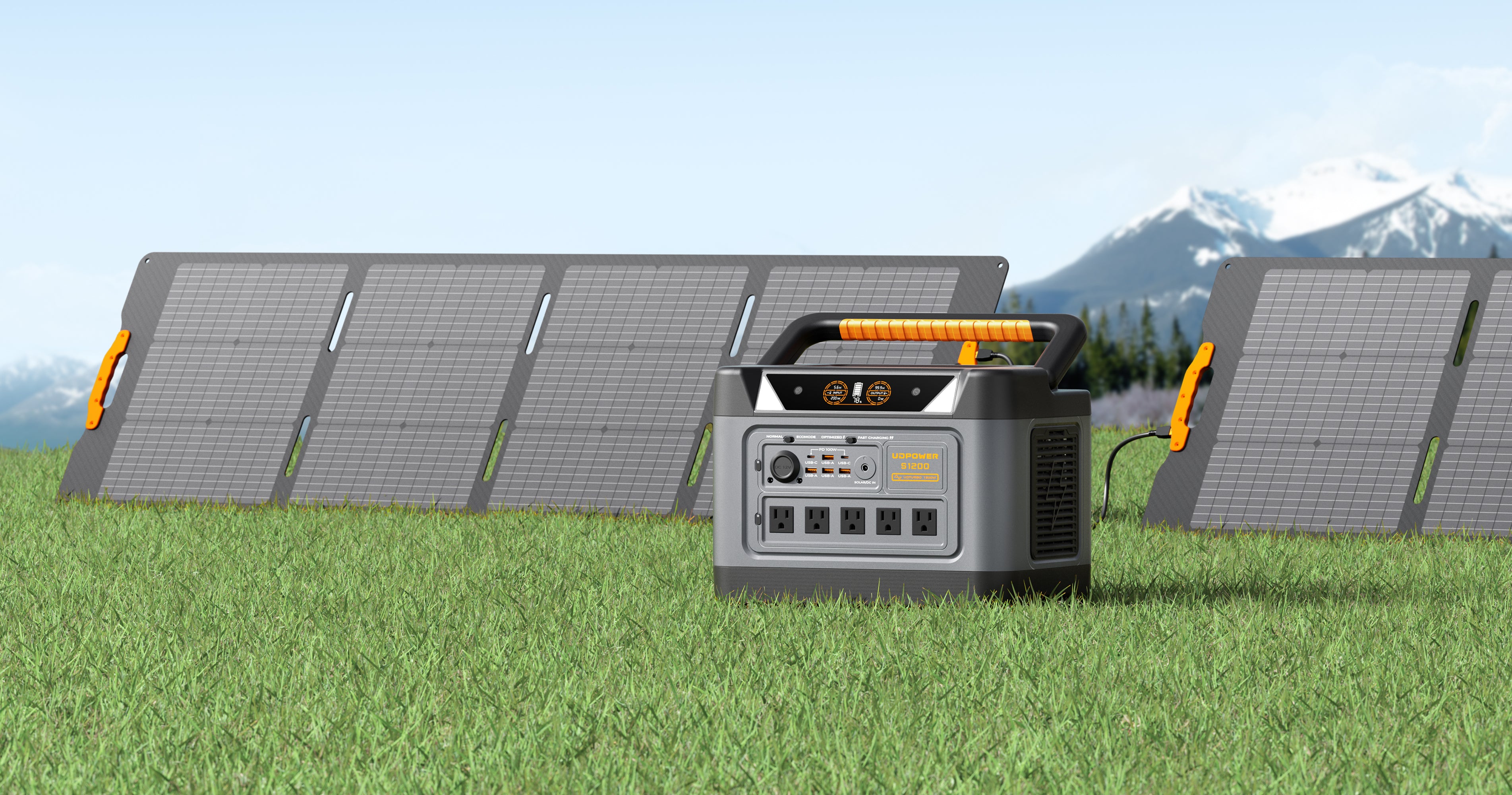 portable power station with solar panel