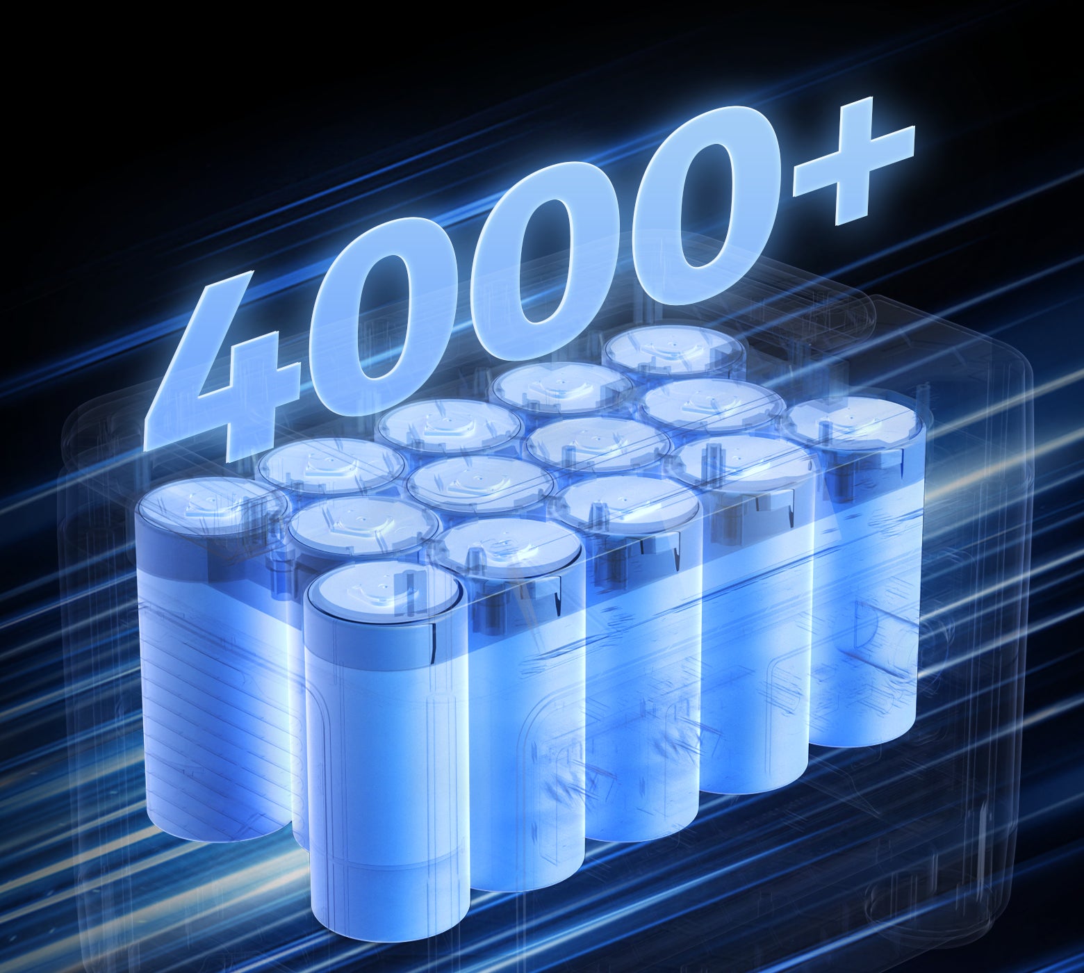 Portable power station with LiFePO4 battery cell, 4000+ Cycle Life
