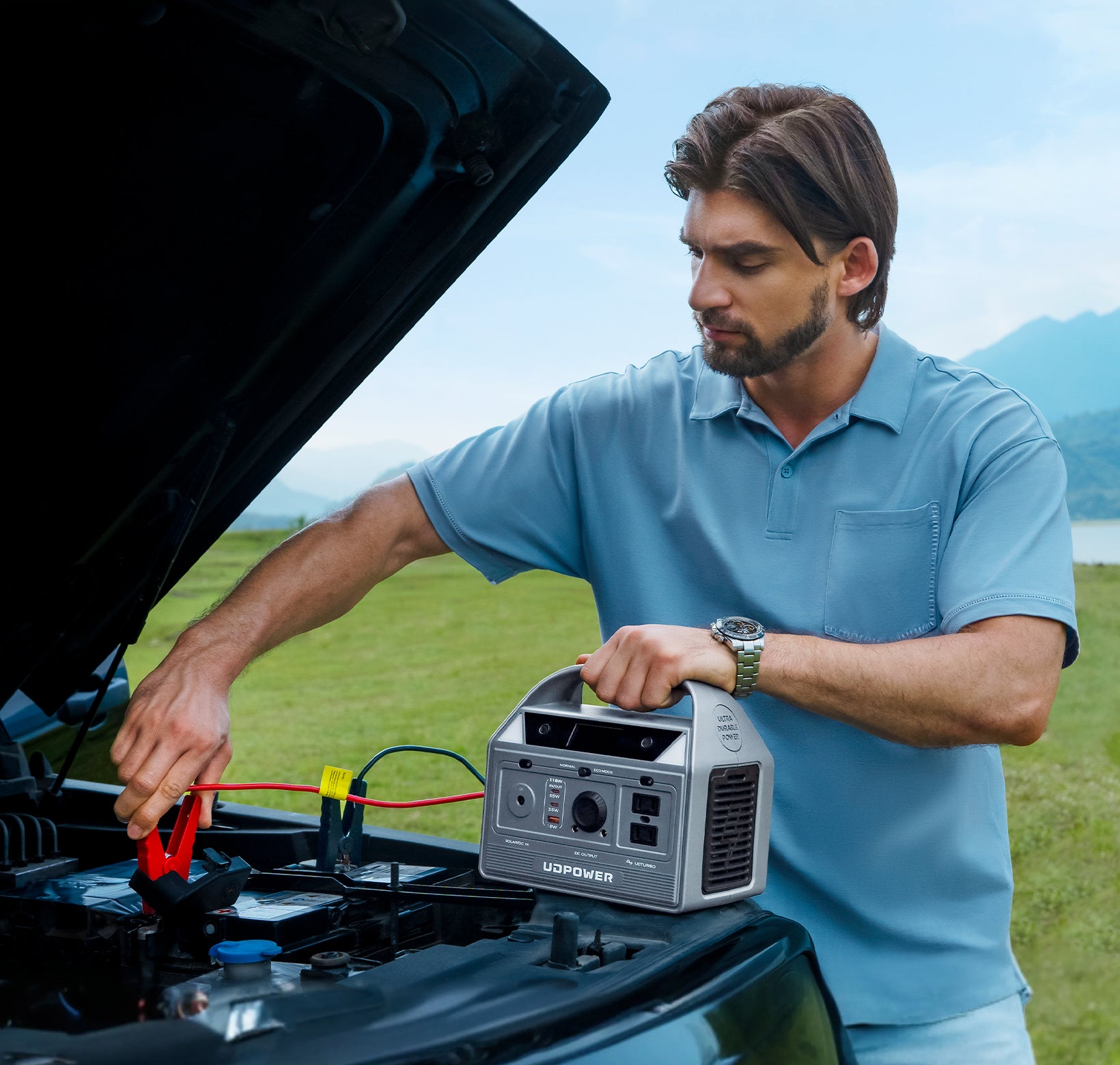C400 Portable Power Station with Jump Starter