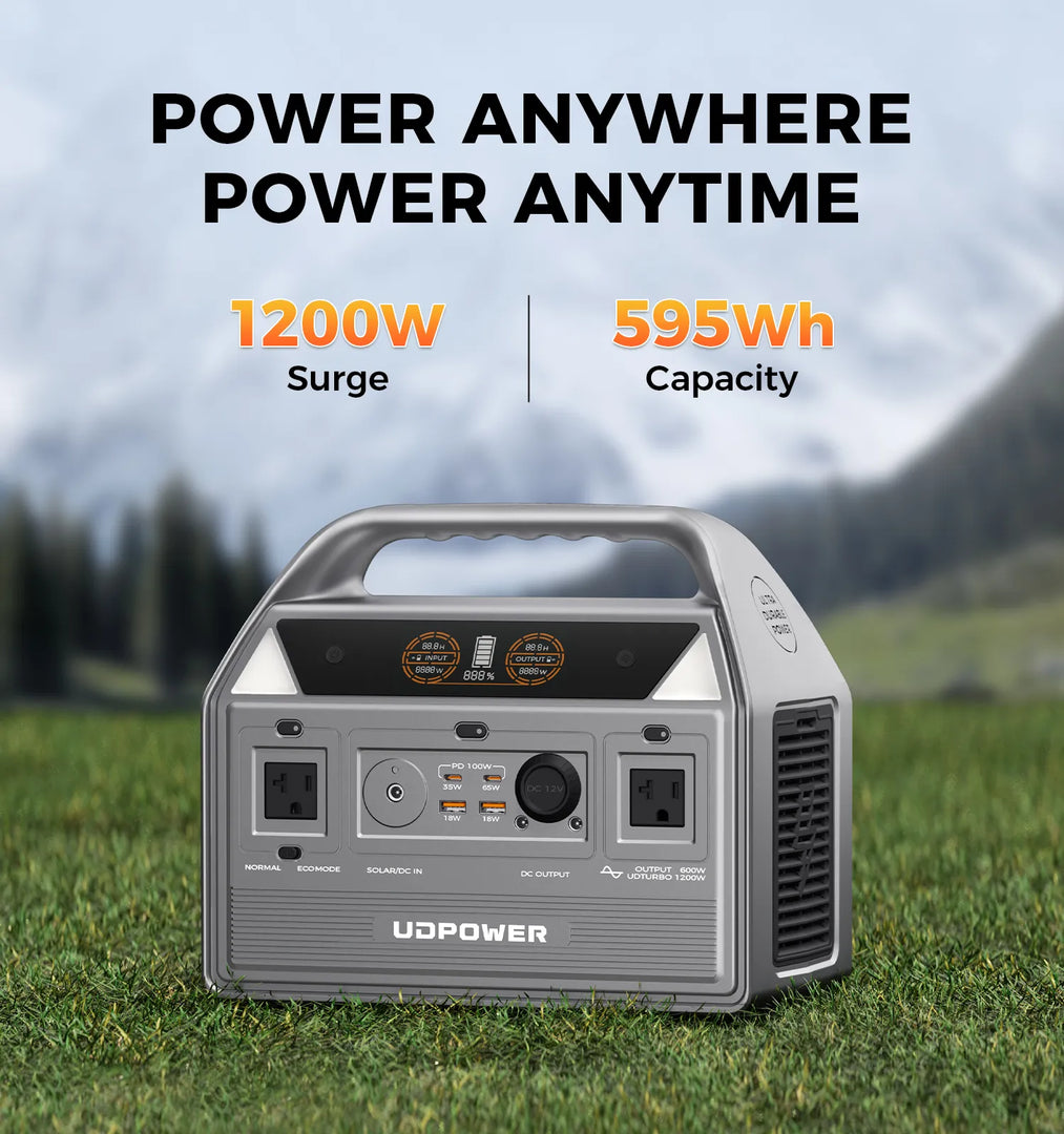 UDPOWER C600 Portable Power Station - Grey