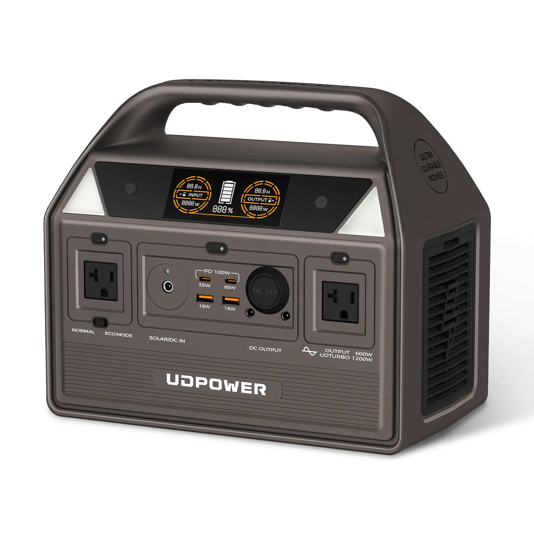 UDPOWER C600 Portable Power Station - Brown