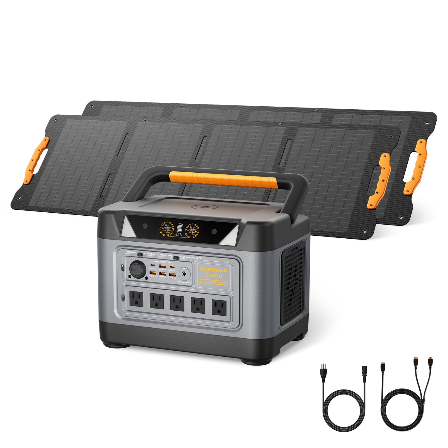 1200W solar generator with 240W solar panel