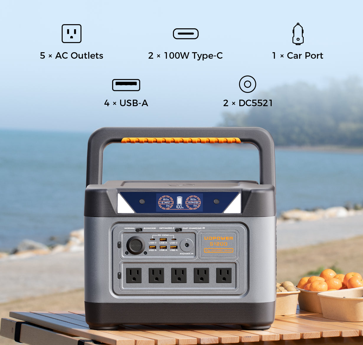 14 outlets portable power station