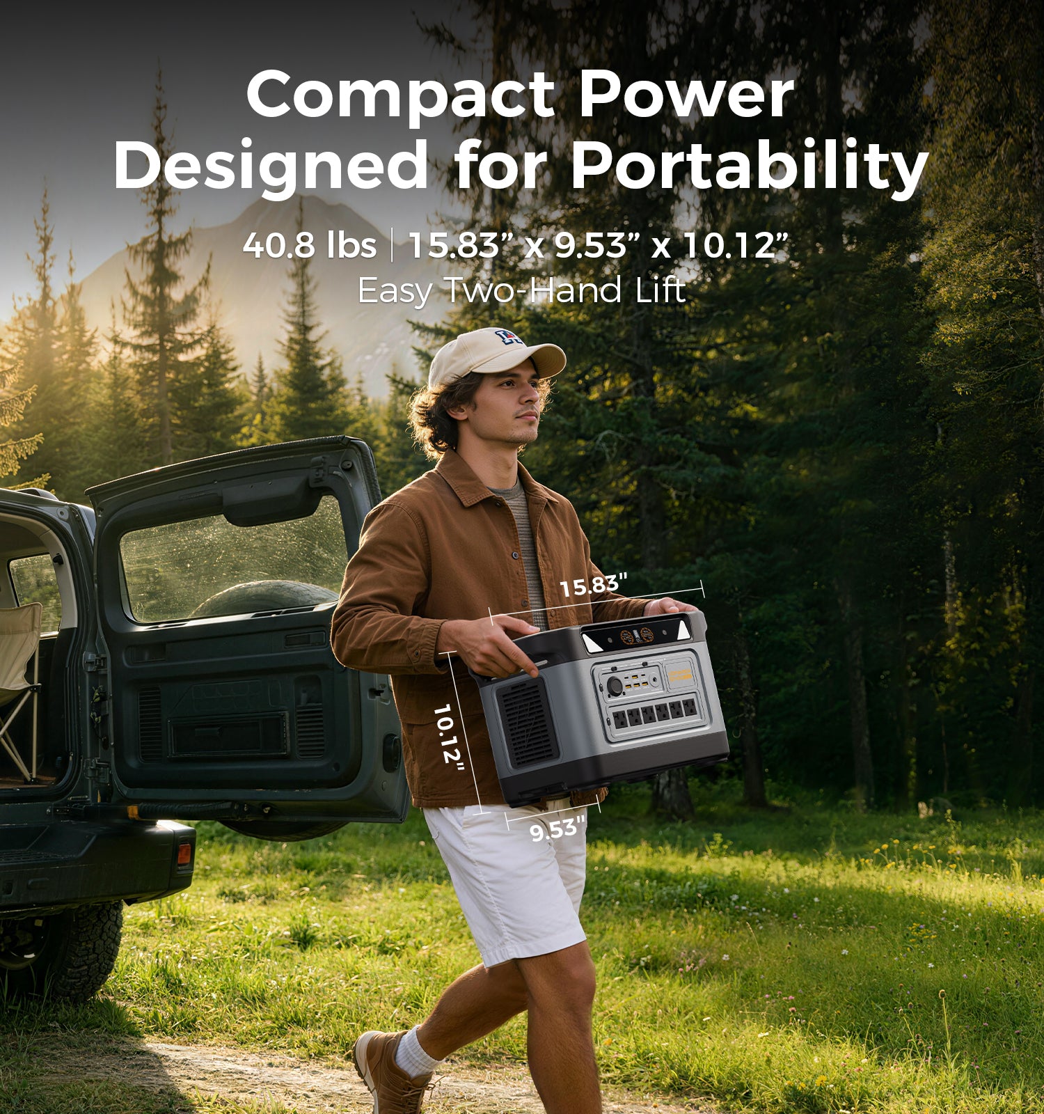 40.8lbs portable power station 2000Wh