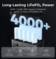 4000+ cycle life LiFePO4 portable power station