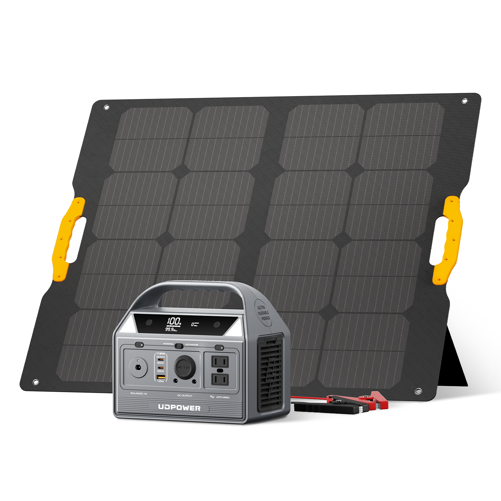 400W portable power station with solar panel UDPOWER C400