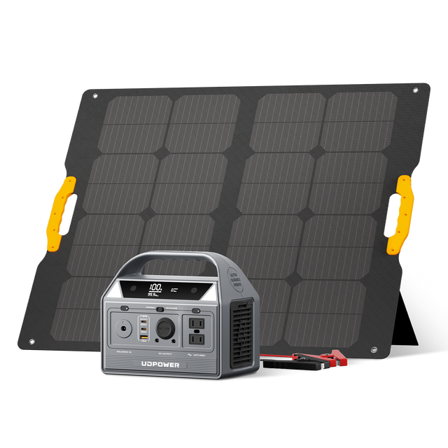 400W portable power station with solar panel UDPOWER C400