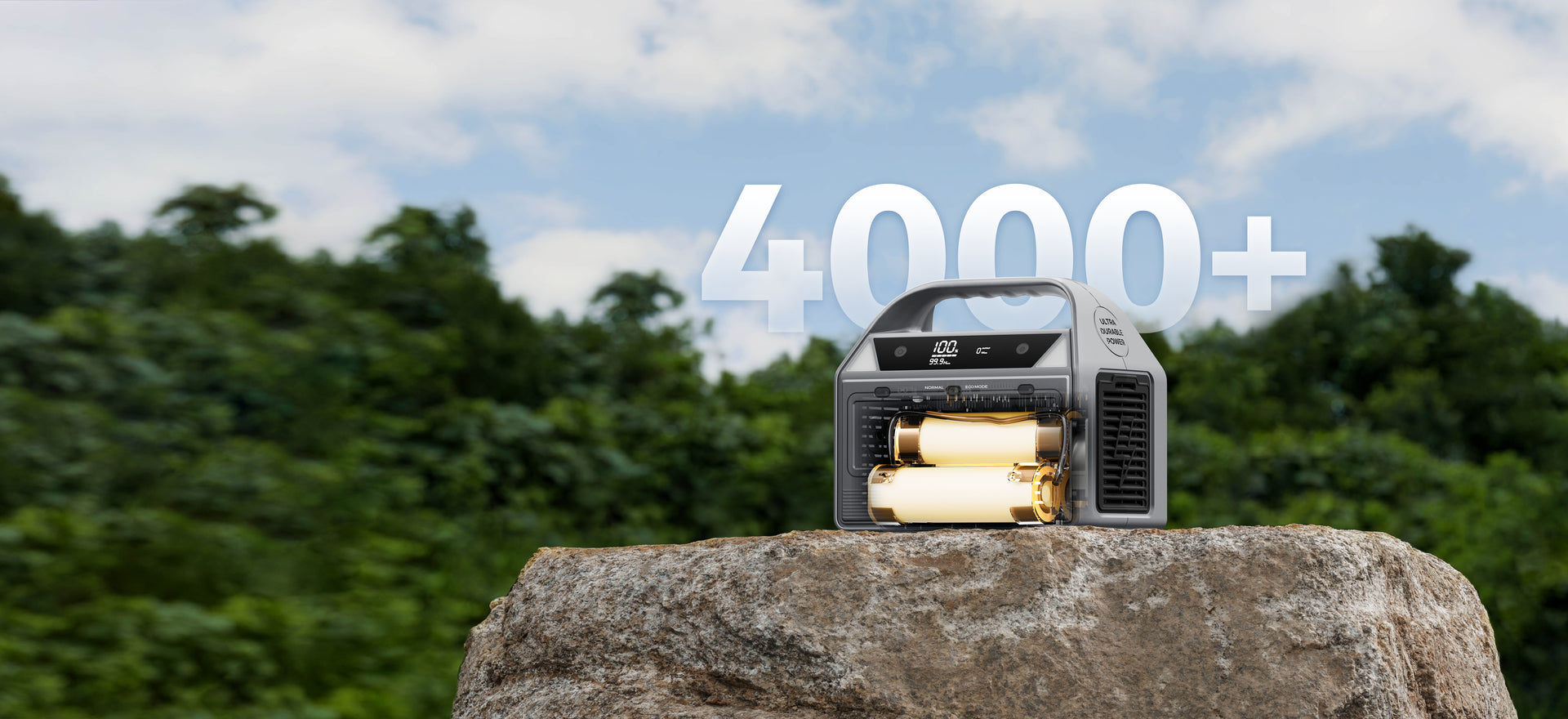 400W portable power
 station with 4000+ Charge Cycles LiFePO4 battery cells