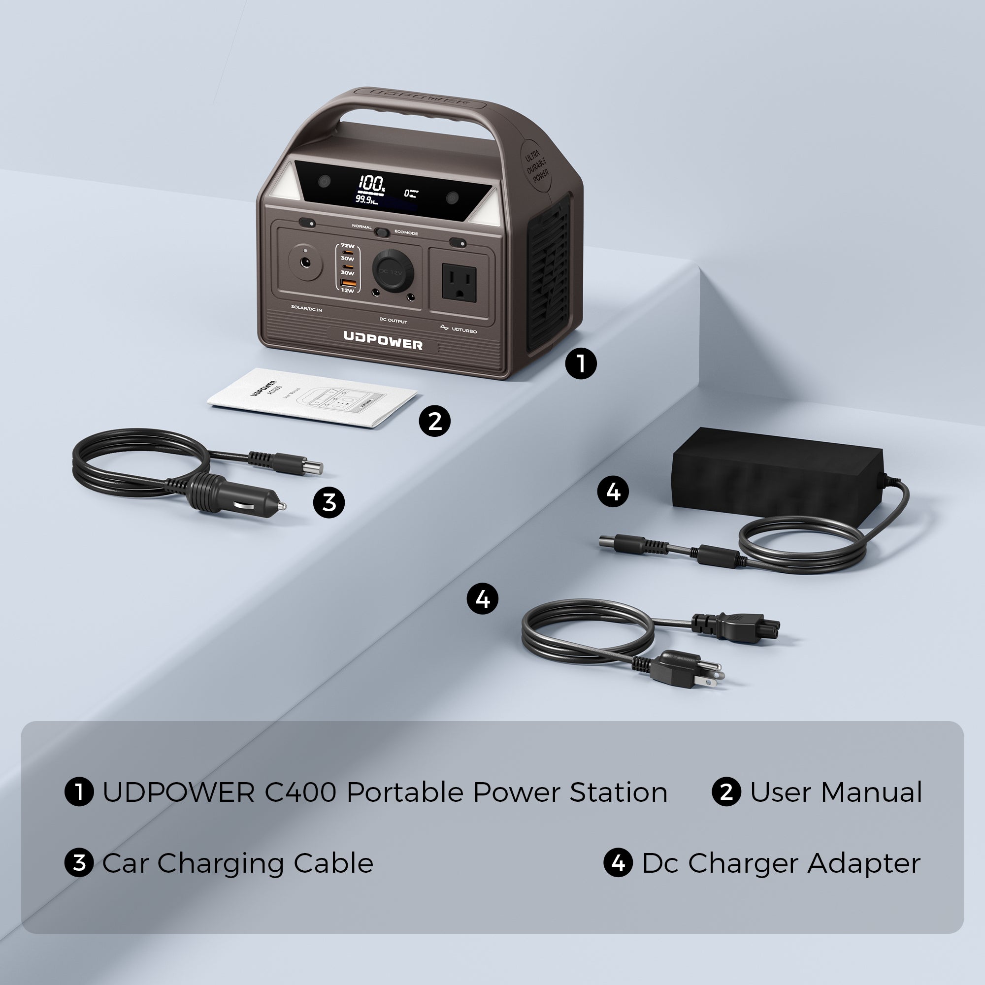 UDPOWER C200 Portable Power Station, 200W Pure Sine Wave