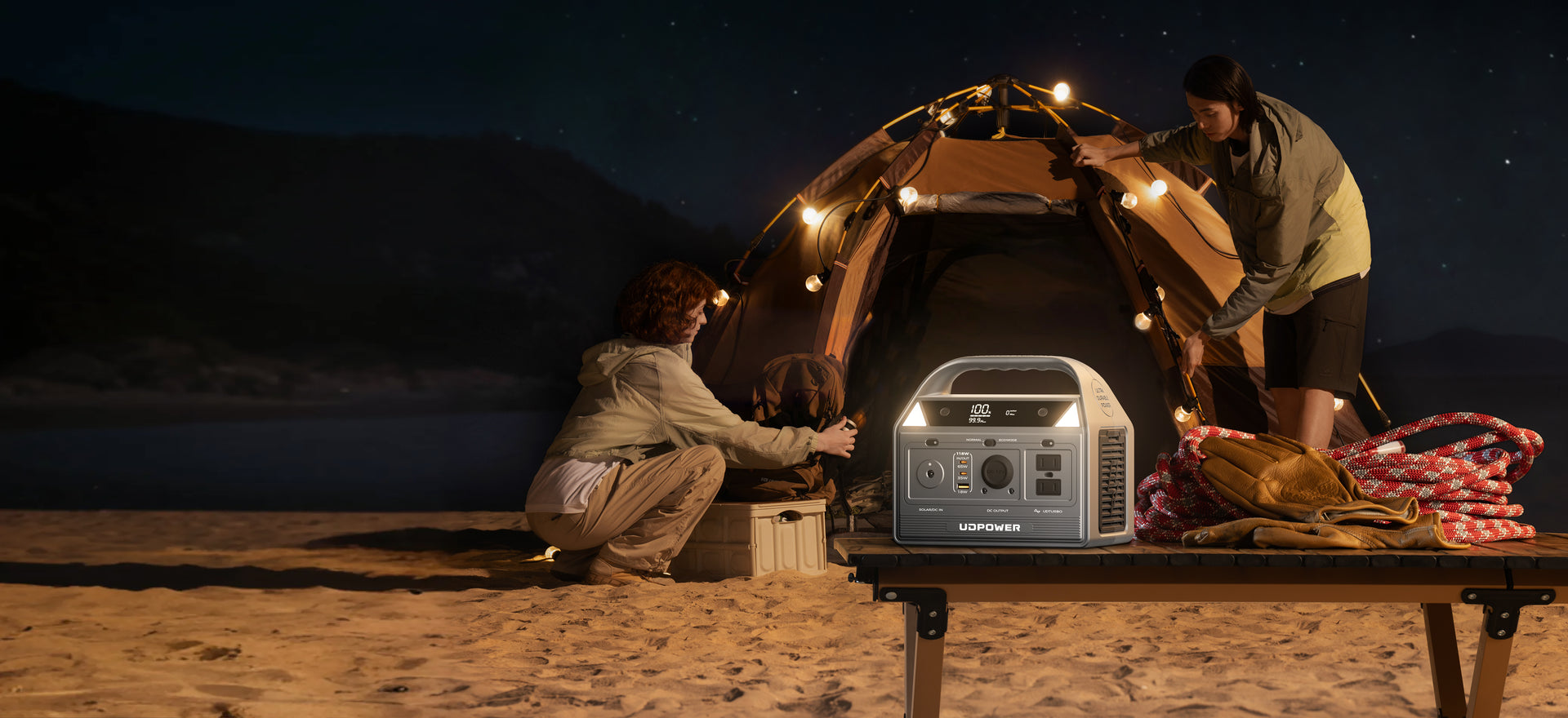 portable power station 400W with light